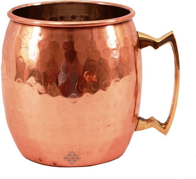 

IndianArtVilla IAV-C-2-106A Copper Mug(532.26 ml), Brown