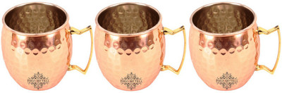 

IndianArtVilla IAV-CCB-BW-150 Copper Mug(530 ml, Pack of 3), Brown