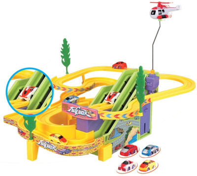 

TOYGALAXY Track Racer Racing Car Toy(Multicolor)