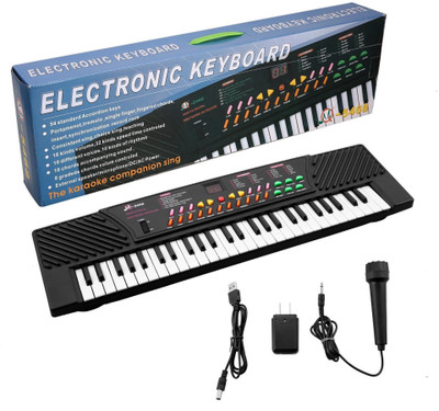 

TOYGALAXY 5468 Musical Keyboard with microphone plug and play while charging(Multicolor)