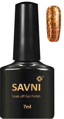 

savni Soak off uv gel glitter nail polish 82 for nails Godlen
