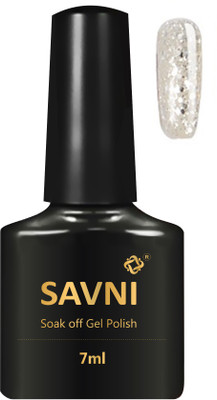

savni Soak off uv gel glitter nail polish 72 for nails SIlver