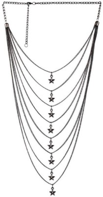 RENAISSANCE TRADERS black star necklace Black Silver Plated Metal Layered