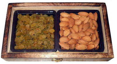 

Innovative Wooden Dry Fruit Box Almonds, Raisins(250 g, Box)