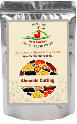 Jai Jinendra Dry Fruits Cutting Almonds (Badam) Premium Quality - 200 gm Almonds(200 g, Pouch)
