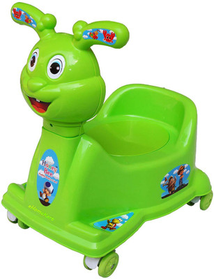 

Golden Feather Best Quality Baby 3 in 1 Rabbit Potty seat with Walking & Sitting Chair Potty Seat Potty Seat(Green)