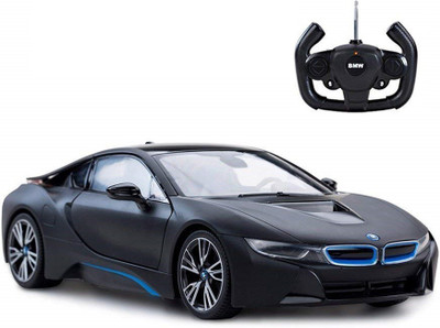 

Toyshine 1:14 BMW I8 Offically licenced Remote Control Car, Open Door from Remote, Black(Multicolor)