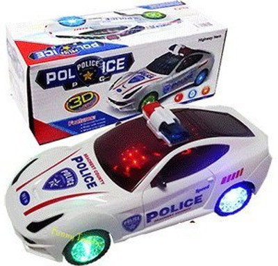 

shanaya's Bump and Go 3D Lights Police Car with Sound and Wheels with Light(Blue)