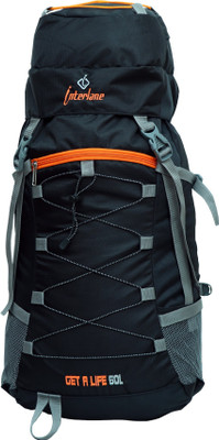 

Interlane S.K Get A Life Design Rucksack Bag (Black) 60 L Rucksack - 60 L(Black)