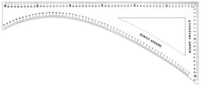 

Isomars Designer L- Curve Ruler(Set of 1, White)