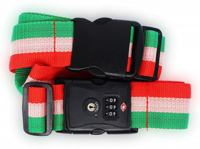 

tecmac Adjustable Baggage Bags Belt, TSA Approved 3 Digit Dial Cross Luggage Strap(Multicolor)