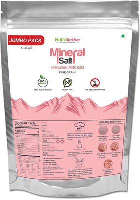 

NutroActive Mineral Salt Himalayan Pink Salt Fine Grain (0.5-1 mm) Jumbo Pack 1.25 Kg Himalayan Pink Salt(1.25 kg)