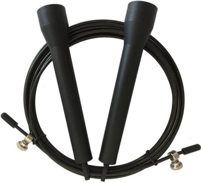 

FITGURU jump Rope for Exercise & Fitness, Ideal for Men & Woman, Speed Skipping Rope(Black, Length: 300 inch)