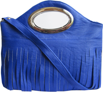 

CHERRY BLUE Girls Casual Blue PU Sling Bag