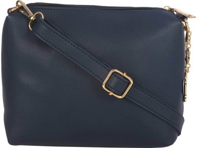 Zoby Girls Casual Blue PU Sling Bag