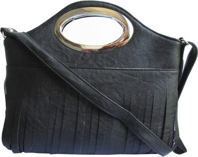 

CHERRY BLUE Girls Casual Black PU Sling Bag