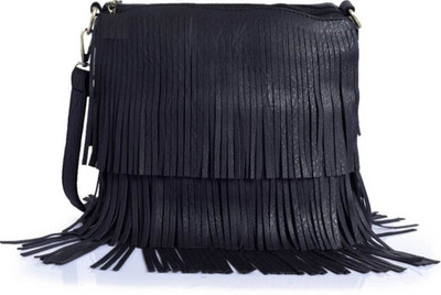 

Zoby Girls Evening/Party Black PU Sling Bag