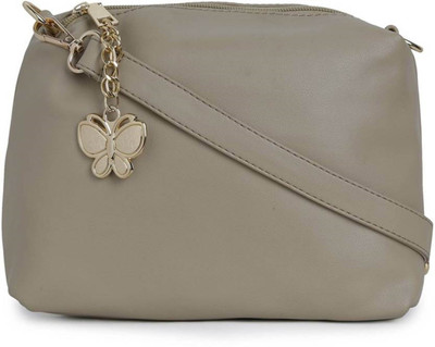 

Wrodss Girls Casual Grey PU Sling Bag