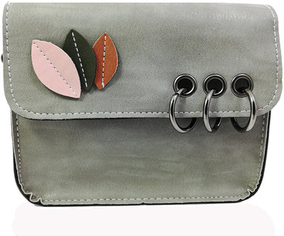 

EMOSHA Women Casual Grey PU Sling Bag