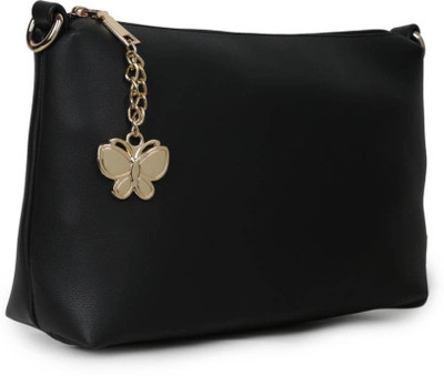 

Wrodss Women Casual Black PU Sling Bag
