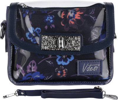 

Vdesi Women Casual Blue PU Sling Bag