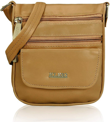 

Kleio Women Casual Tan PU Sling Bag