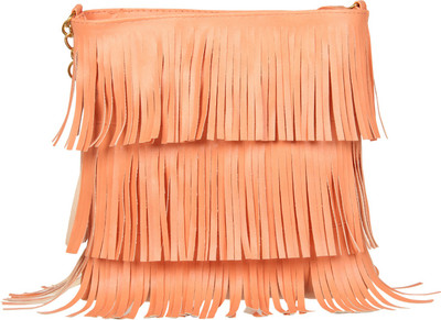 

ALEE Girls Evening/Party, Casual, Formal Orange Leatherette Sling Bag