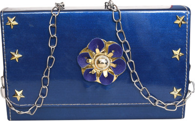

site teccho Women Evening/Party Blue PU Sling Bag