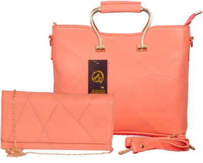 Anemone Women Casual Orange PU Hand-held Bag