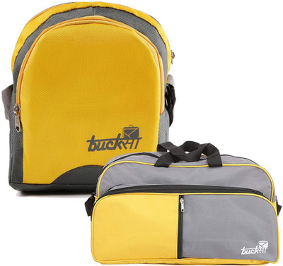 

Bucksa Men & Women Casual Yellow, Grey Canvas Sling Bag, Grey;yellow