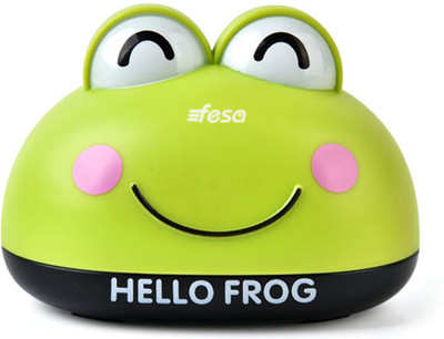

fesa Cute Soap Case Box soap Dish with Drainer -Frog Green(Green)
