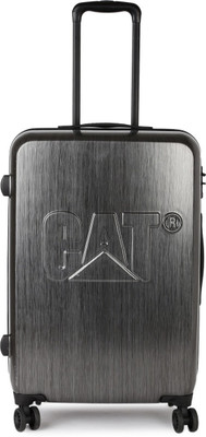 

CAT Cargo CAT D ABS/PC 57 Liters Brushed Steel Hard Sided Suitcase Check-in Luggage -  inch(Grey
