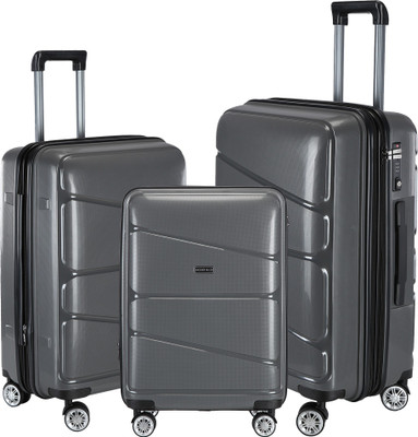 

Nasher Miles Warrior_DGrey_20-24-28S3 Expandable Check-in Luggage -  inch(Grey