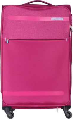 

American Tourister Bahamas Spinner Soft Trolley 79 cm Magenta Expandable Check-in Luggage -  inch(Pink