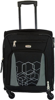 

Timus MOROCCO SPINNER 55 CM 4 WHEEL STROLLEY SUITCASE Expandable Cabin Luggage -  inch(Black