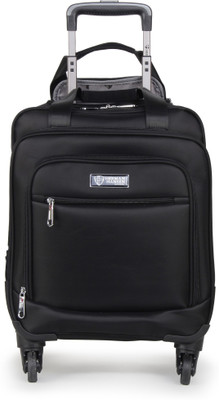 

Herman Hansen Laptop Trolley Overnighter Expandable Cabin Luggage -  inch(Black