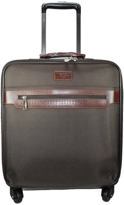 

Texas USA 18 inch 4 wheel Trolley Cabin Bag- Exclusive Pilot Bag Shape Expandable Cabin Luggage -  inch(Brown