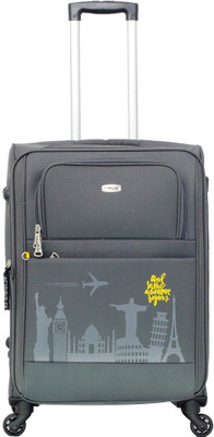 

TIMUS Salsa Graphite 65 CM 4 Wheel Strolley Suitcase For Travel ( Check-in Luggage) Expandable Check-in Luggage -  inch(Grey