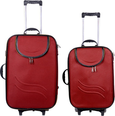 

Sk Bags Hkg Ranger 20+ Trolly Set Check-in Luggage -  inch(Red