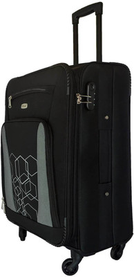 

Timus MOROCCO SPINNER 65 CM 4 WHEEL STROLLEY SUITCASE Expandable Check-in Luggage -  inch(Black