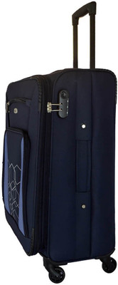

Timus MOROCCO SPINNER 65 CM 4 WHEEL STROLLEY SUITCASE Expandable Check-in Luggage -  inch(Blue