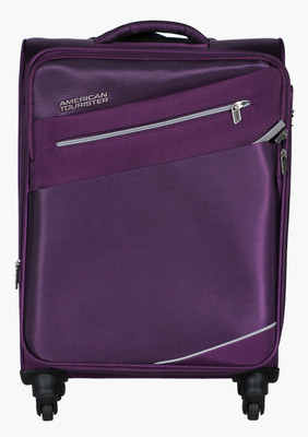 

American Tourister Fiji SP Soft Trolley 58 cm (Plum) Expandable Cabin Luggage -  inch(Purple
