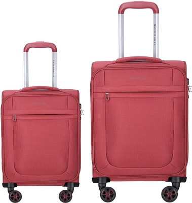 

Nasher Miles Equator Soft Sided Ultra-Light (5.46 Kgs) Luggage Set of 2 Red Bags (57 & 69 Cm) Check-in Luggage -  inch(Red