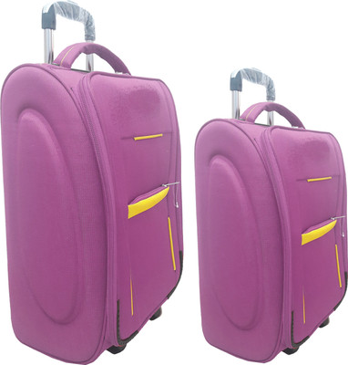 

Aqeeq Stylish DarkPurple Vintage Combo Trolley Set Of 18" & " Cabin Luggage Bag(Navy Blue,Purple,Grey,Red,Black,Turquoise) Cabin Luggage -  inch(Purple