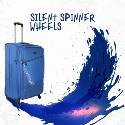 

Nasher Miles Bogota Expander Soft-Side Luggage Set of 2 Blue Trolley|Travel|Tourist Bags (55 & 65 Cm) Expandable Check-in Luggage -  inch(Blue