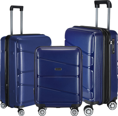 

Nasher Miles Warrior_N Blue_20-24-28S3 Expandable Check-in Luggage -  inch(Blue