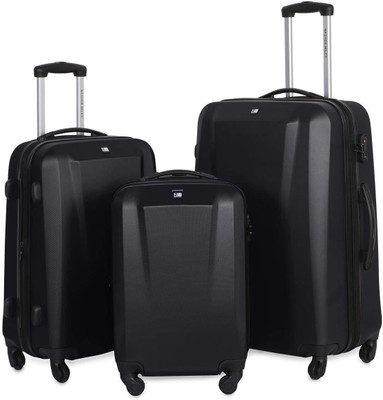 

Nasher Miles Canberra Set of 3 20-24- Expandable Check-in Luggage -  inch(Black