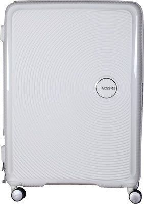 

American Tourister Curio Spinner Hard Trolley 80 cm (White) Check-in Luggage - 31 inch(Silver)