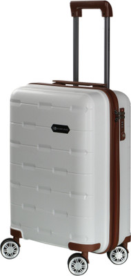 

Nasher Miles Santorini PP Hard-Sided Cabin Luggage Bag White-Brown 21.7 Inch | 55CM Trolley/Travel/Tourist Cabin Luggage -  inch(White, Brown, Brown;white