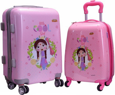

Fortune Chhota Bheem Chutki Littile Cool Girl set of 16+20 Inch Luggage trolley Bag Expandable Cabin Luggage -  inch(Pink